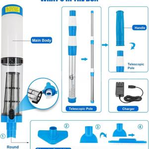 Aspirateur de <span class=keywords><strong>piscine</strong></span> sans fil, nettoyeur sans fil pour bain bébé, aquarium, aspiration de poussière sous-marine, modèle rechargeable - Product Image 4