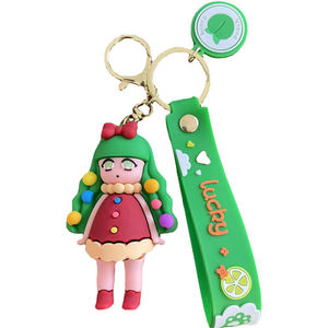 Venta al por mayor Duffy Bear botón de llave de goma suave originalidad llavero de PVC con colgante de epoxi encantador regalo original artículos puntuales - Product Image 6