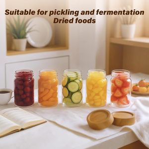 Frasco de Vidrio Premium de 500 ml (16 oz) Ecológico, a Prueba de Olores, para Alimentos, con Tapa Giratoria, para Café, Miel, Mermelada, Galletas - Product Image 3