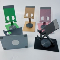 Support de support de téléphone portable de bureau réglable à angle entièrement pliable en aluminium portable