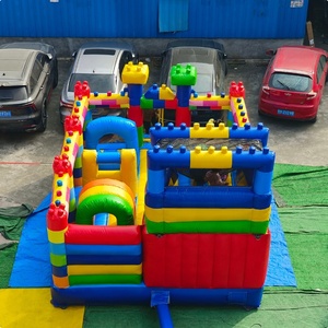 DFRL - Castillo Inflable con Tobogán y Bloques de Construcción, de PVC de 0.55mm, Capacidad >500KG, Garantía de 3 Años, Incluye Soplador - Product Image 4