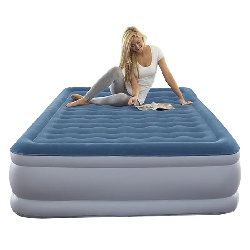 Mirakey लक्जरी रानी आकार एकल Airbed डबल स्लीपिंग राजा आकार Inflatable हवा गद्दे के साथ बेड इलेक्ट्रिक पंप