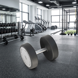 Mancuernas recubiertas de goma con cabeza redonda para levantamiento de <span class=keywords><strong>pesas</strong></span>, Popular, novedad, para gimnasio - Product Image 3