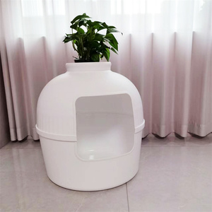 Venta al por mayor Pp All Season All-purpose Green Plant Villa Cat Litter Basin Cat House Dog House Cat Litter Box - Product Image 1