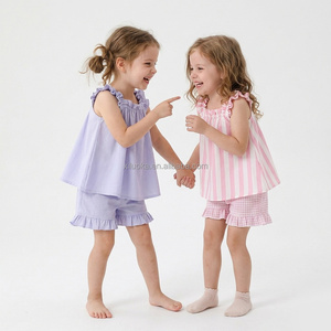 Abbigliamento Estivo per Bambine 2026, Set di Vestiti per Bambini, Completi per Bambine Piccole, Vendita all'Ingrosso, Logo Personalizzato, MOQ Basso - Product Image 4