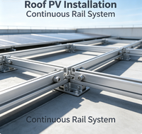 Connecteur de rail solaire en alliage d'aluminium anodisé pour le montage de panneaux solaires sur toit et au carport