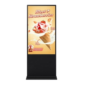 Pantalla Digital Interactiva Táctil IR de 43 Pulgadas con Soporte de Pie para Publicidad en Aeropuertos, con Sistema Android, Gestión Remota Gratuita por CMS, Tablero para Restaurantes - Product Image 1