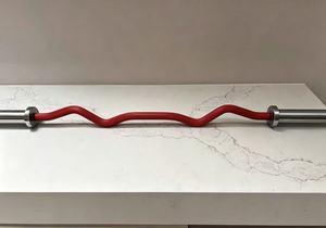 BWSports1486mm Red Cerakote Curved <strong>Weight</strong> Lifting <strong>Bar</strong> 29mm Shaft Gold Titanium Plated Sleeve Barbell <strong>Bar</strong> With Bearings - Product Image 3