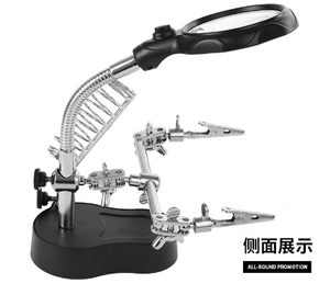 Braçadeira auxiliar, ferro de solda elétrica, estação de inspeção e manutenção, suporte tipo de lupa, vidro - Product Image 4