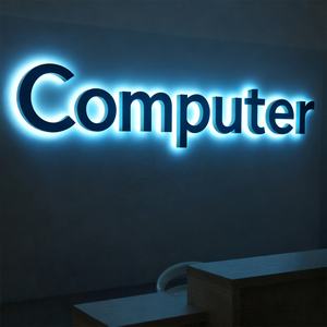 Logotipo de pared interior para exteriores, letras de canal Led, tienda de letras retroiluminadas de Metal, letrero para exteriores, letreros iluminados Led para negocios - Product Image 2