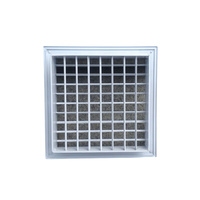 Grille de calandre linéaire à double déflexion en aluminium blanc et registres pour la climatisation de plafond de chambre d'hôtel