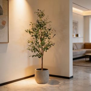 Prix de gros abordable : Arbres d'olivier artificiels de 180 cm, <span class=keywords><strong>en</strong></span> <span class=keywords><strong>pot</strong></span> amovible, pour la décoration d'angle de bureau et d'hôtel - Product Image 4