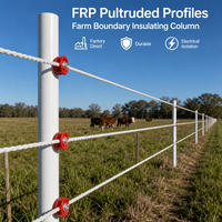 Profils pultrudés en fibre de verre FRP pour clôtures agricoles, colonnes isolantes, système durable, structure d'infrastructure, découpe directe usine