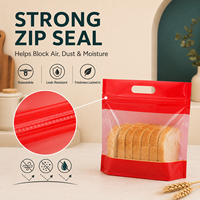 Bolsa de Plástico Transparente con Cierre Hermético y Asa de Transporte, con Cierre Superior Reutilizable para Empacar Pan Rebanado de 450g, Venta al Por Mayor