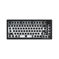 Kit de clavier AKKO 5075S Cherry Gasket Mount avec boutons, rétroéclairage RGB latéral, disposition 75 %, clavier mécanique filaire USB Type-C