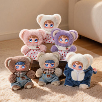 Peluche interactive intelligente AI Ours Bébé, 66 langues, voix interactive, yeux LED lumineux, mignonne et moelleuse, breloque de sac