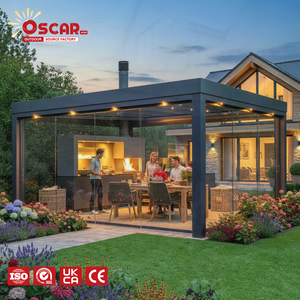 Toit <span class=keywords><strong>rétractable</strong></span> en aluminium pour extérieur avec <span class=keywords><strong>toile</strong></span> et rideaux, système de toiture automatique pour patio, jardin, balcon, <span class=keywords><strong>pergola</strong></span> - Product Image 1