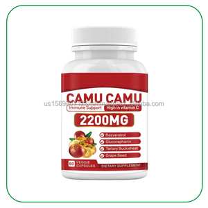 Extracto de Camu de etiqueta privada Cápsulas de vitamina C de fruta 1000mg Suplemento de refuerzo del sistema inmunológico Cápsula orgánica de Camu - Product Image 2