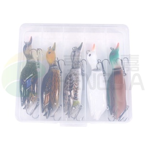 5 Cái/hộp 13Cm 35G Vịt Topwater Câu Cá Lure Nổi Mồi Nhân Tạo Đa Jointed Lures Với Feather - Product Image 6