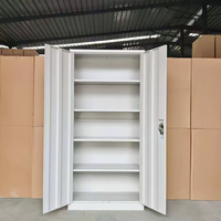 Armoire à dossiers métallique latérale avec étagères réglables, rangement robuste en acier pour l'organisation des documents de bureau, acier laminé à froid