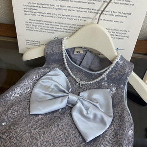 Ropa para Niñas, Chaleco Vaquero de Verano, Top de Chaleco, Falda Plisada, Traje de Dos Piezas, Niñas Pequeñas y Medianas - Product Image 2