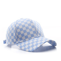 Casquette de baseball snapback de haute qualité, personnalisée et brodée, casquette de sport à visière à carreaux