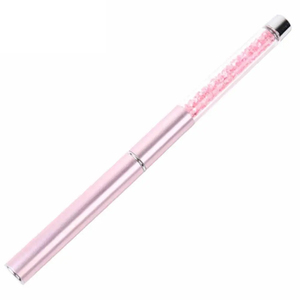 Kit de pinceaux à ongles en gel UV pour French manucure, lignes et motifs, avec manche en strass rose, pour peinture et dessin d'ongles en salon, ensemble de pinceaux de manucure en gel - Product Image 6