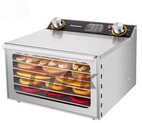 Kleine 6 Trays Cassave Vlees Mango Fruit En Plantaardige Voedsel Drogen Kast Dehydrator Machine