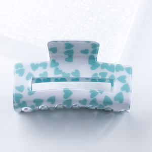 Pinzas de Pelo Acrílicas Geométricas Frescas y Dulces de 8 cm, Rectangulares, Estilo Europeo y Americano, Accesorios para Niños para el Día de San Valentín - Product Image 6