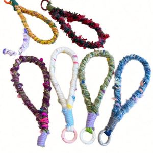 Bold <b>Personality</b> Short Polyester Wrist Lanyard Strap Heat Transfer Sublimation Custom Polyester <b>Keychain</b> Small Colorful Lanyard - Product Image 1