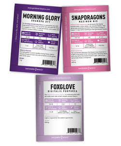 ชุดเมล็ดพันธุ์ดอกไม้ป่า 5 ชนิด สำหรับปลูกกลางแจ้ง ได้แก่ ซินเนีย มอร์นิ่งกลอรี และสแนปแดร็กเกิล - ดอกไม้ป่าสวยงามสำหรับน้ำผึ้งและแมลงผสมเกสร - Product Image 5