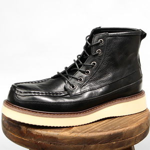 Bottes de travail montantes G16-8 style britannique en cuir pour homme, décontractées, rétro, avec semelle épaisse et amortie - Product Image 2