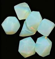 Set Dadu DnD Fantasi & Sci-Fi dari Kaca Prisma Batu Permata Merah yang Tahan Lama, Terukir Kristal Multi-Faceted Polihedral 7 Buah