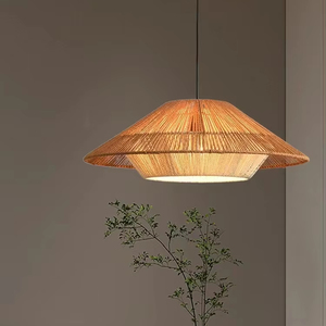 E27 rotin chapeau de paille lustre ferme musique restaurant snack boutique main corde art créatif ferme <span class=keywords><strong>chaume</strong></span> lampe - Product Image 1