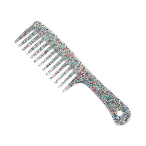 Peine de Plástico de Dientes Anchos para Cabello Largo Rizado y Liso, Sin Enredos, para Mujer, Uso Doméstico, Colorido y a la Moda - Product Image 1