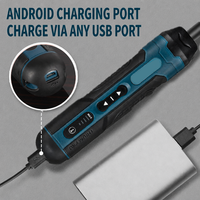 Tournevis électrique sans fil à moteur à balais réglable 4 Nm de couple, kit de tournevis de précision, batterie lithium-ion, embouts Phillips, pour le bricolage