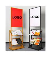 Présentoir de brochures sur pied personnalisé Présentoir de brochures de magazines en métal Support pliant Présentoir de support