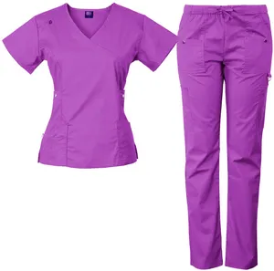 Custom Logo Surgical Nursing Uniform Sets Hospital Uniform Medical Nurse Scrubs Doctor Nurse Wholesale Women Scrub Set