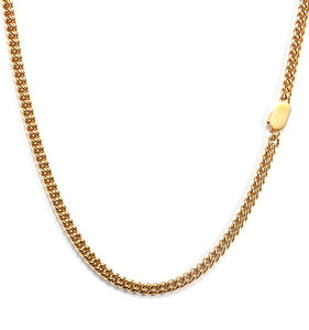 สร้อยคอแฟชั่นสแตนเลสชุบทอง 24K แบบหนา สไตล์ไมอามี คิวบัน ผลิตในจีน ปี <span class=keywords><strong>2022</strong></span> - Product Image 6