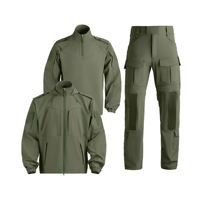 Tissu sergé en nylon et élasthanne tissé, respirant, imperméable, indéchirable, vert olive, pour combinaison tactique d'entraînement Stock L5.0