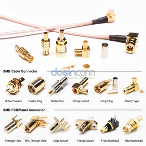 Connecteur <span class=keywords><strong>RF</strong></span> coaxial haute performance, type à sertir, mâle SMB 180 degrés vers mâle F, avec câble RG316 - Product Image 3