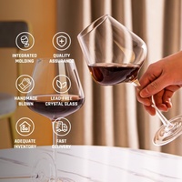 Verres à vin en cristal ultra-clair sur mesure en gros – Gobelet de dégustation moderne conique pour sommelier