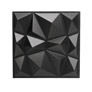 Paneles de pared de PVC texturizados <span class=keywords><strong>3D</strong></span> para decoración de interiores-12 ''x 12'' negro, paquete de 33 azulejos, solución de revestimiento de paredes - Product Image 5