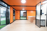 Casa Contenedor de Vidrio de Doble Ala, Expandible, Precio de Fábrica, Dormitorios, Villa Prefabricada, Espacio Auxiliar para Patio Trasero