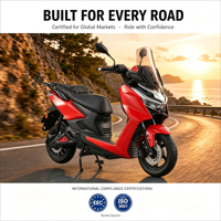 Scooter électrique à pédales homologué Yaben, batterie 72V 40AH, autonomie 120 km, pneus antidérapants, vitesse maximale