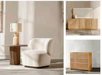 Ensemble de meubles de chambre à coucher lit plateforme à panneaux ensembles de meubles d'intérieur canapé de salon design