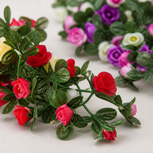 Großhandel Hochwertige Künstliche Blumengirlande 2,5m Seiden-Pfingstrosengirlande 45 Blumen Biegbar Hochzeitsbogen Party Heimdekoration Großpackung - Product Image 4
