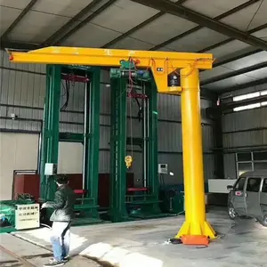 1 2 3 5 10 Ton Kolom Gemonteerd Voetstuk Beweegbare Zwenkende Pijler Cantilever Arm Jib Kraan Met Takel Fabricage Met Lage Prijs