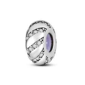 Componentes para joyería DIY: Abalorios espaciadores y de posicionamiento de cobre bañado en plata de ley S925 con piedra de nacimiento de septiembre <span class=keywords><strong>azul</strong></span> para pulseras - Product Image 4