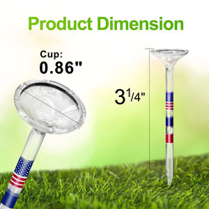 Tees de golf transparents sur mesure, grande taille, 3 1/4'', 50 pièces/ensemble, tees de golf en plastique durables - Product Image 4
